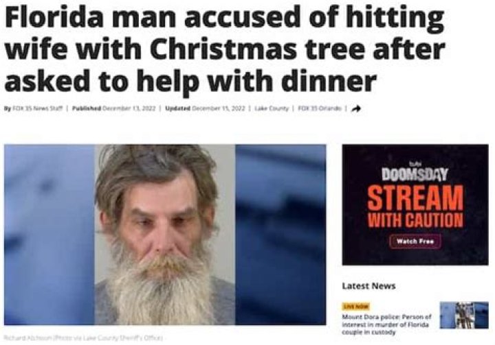 December In Florida: Man Makes Headlines