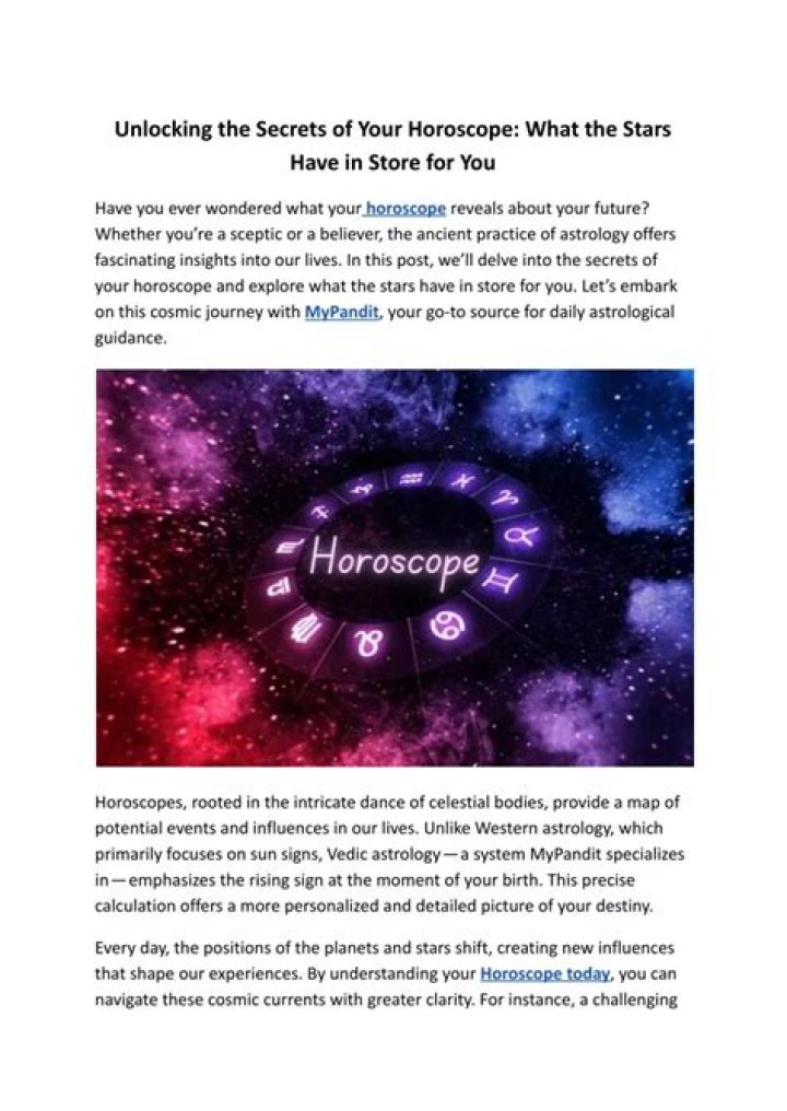 Discover The Secrets Of Your Horoscope