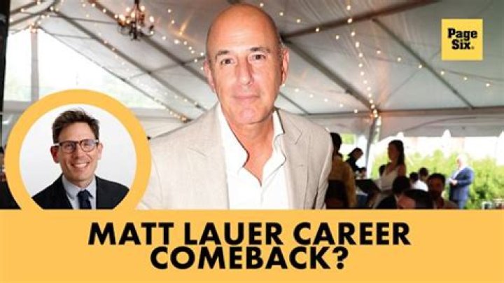 Matt Lauer's 2024 Comeback: What We Know