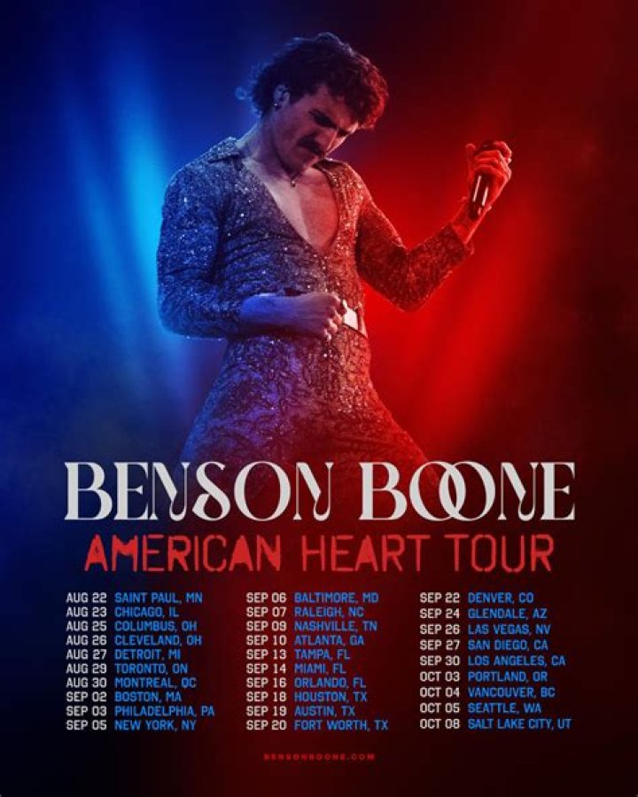 See Benson Boone Live: Tickets And Tour Dates