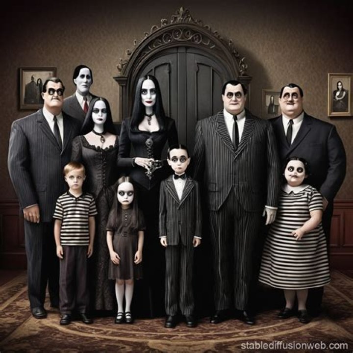 Stunning Addams Family Portrait: Capture The Spooky Elegance