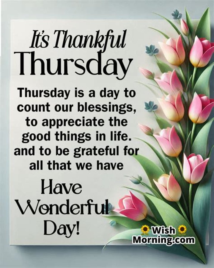 Thursday Blessings: A Thankful Start To Your Day