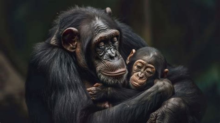 Witness The Sky's Embrace: Baby Chimpanzee's First Encounter